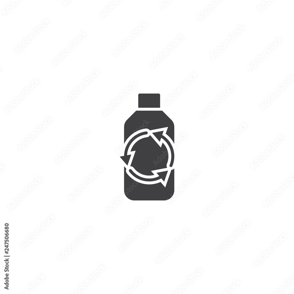 Recycle plastic bottle icon vector Recycle plastic bottle icon vector