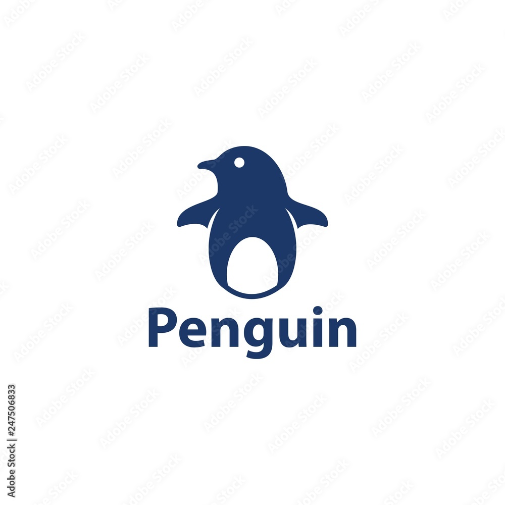 Obraz premium Cute penguin icon logo vector