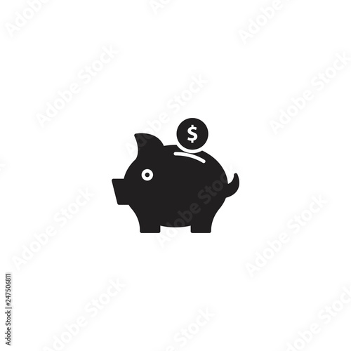 Piggy bank icon vector