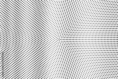Black on white halftone vector texture. Sparse perforated surface. Micro dotwork gradient. Digital pop art background