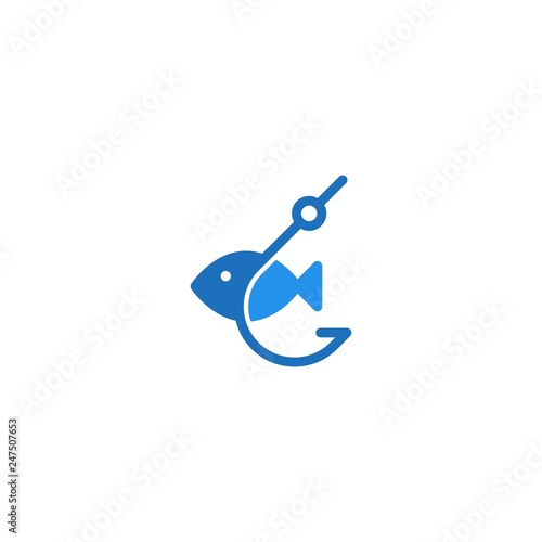 Fishing logo icon vector template