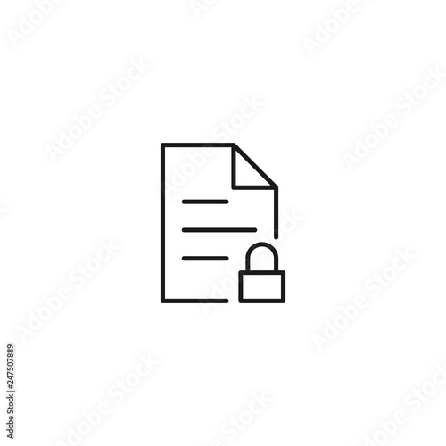 Document lock icon