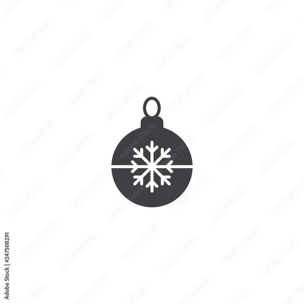 Obraz premium Christmas ball icon vector