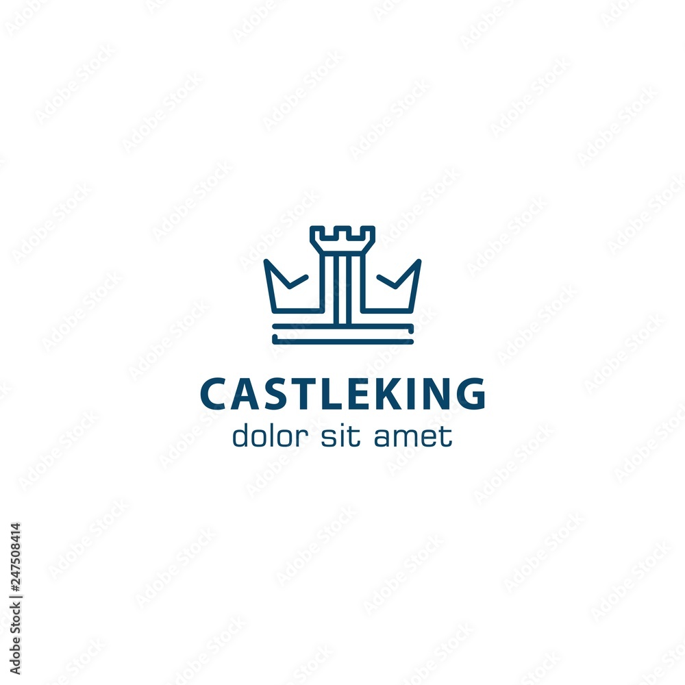 Castle king logo icon template Castle king logo icon template