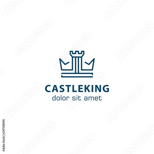 Castle king logo icon template