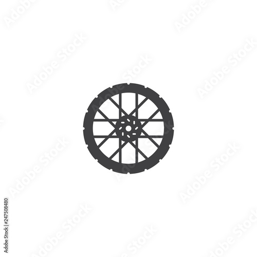 Bicycle wheel icon vector