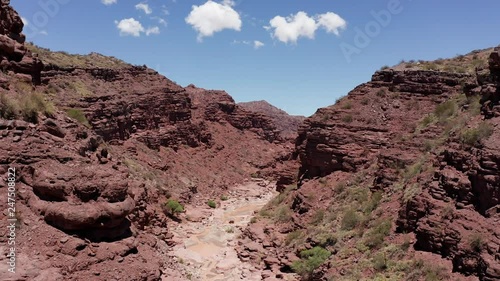 Aerial, Gorge At Valle De La Luna, Argentina photo