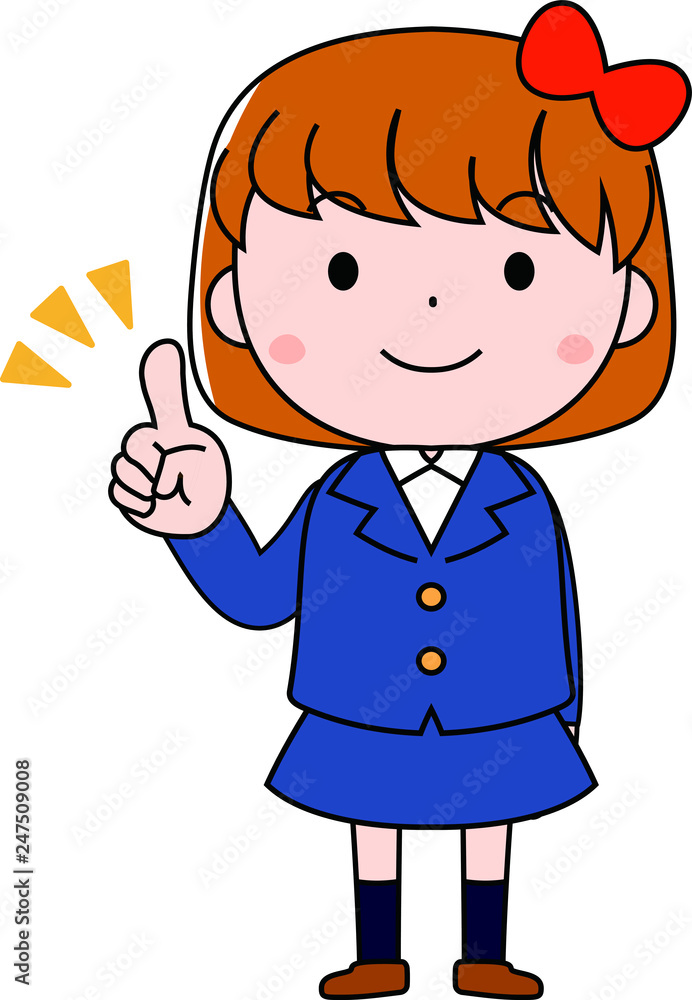 A bob cut female student expressing emotion A bob cut female student expressing emotion