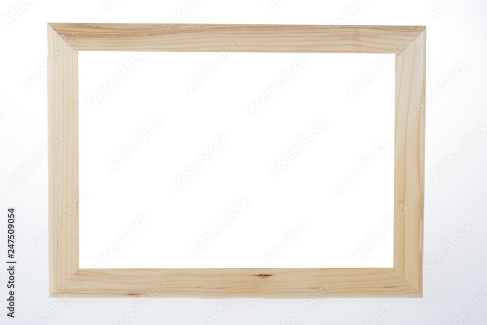blank white panel frame in wooden on white background blank white panel frame in wooden on white background