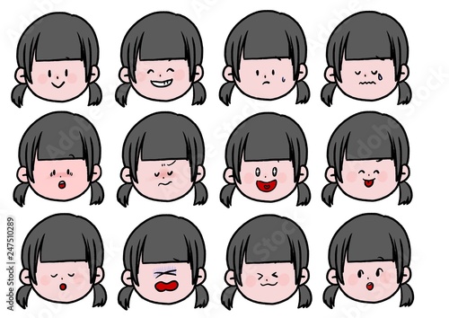 女の子 表情