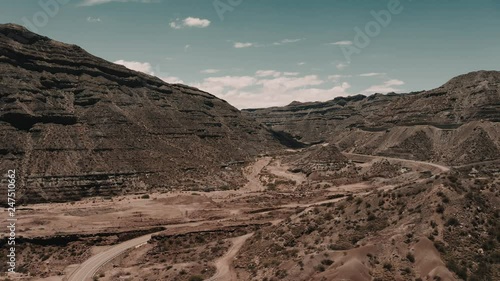 Aerial, Gorge At Valle De La Luna, Argentina photo