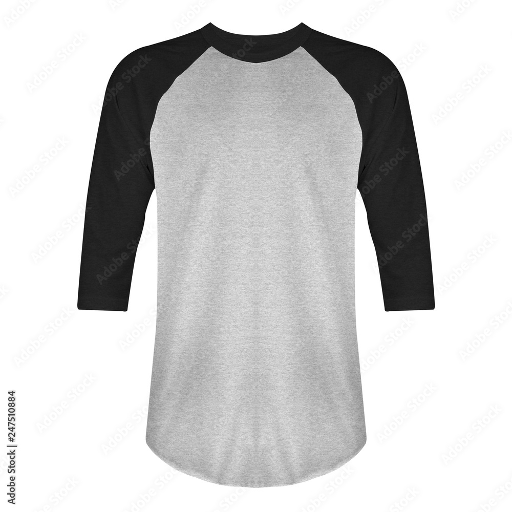 Blank t shirt raglan 3/4 sleeves front 