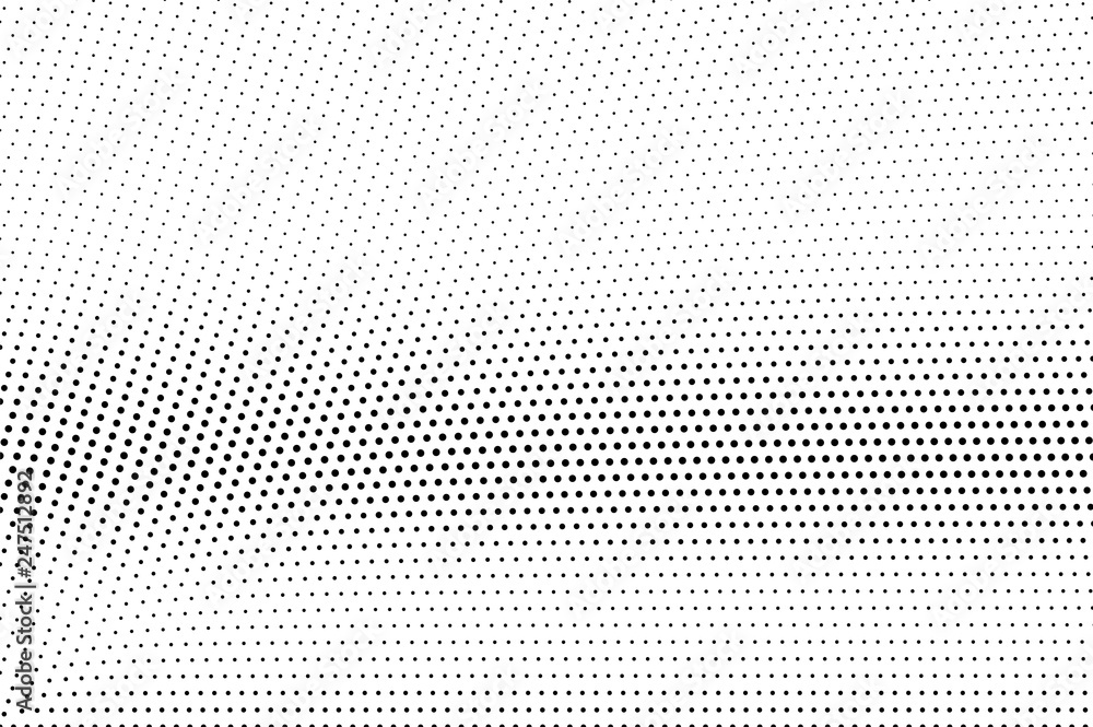 Black dots on white background. Faded perforated surface. Smooth halftone vector texture. Horizontal dotwork gradient Black dots on white background. Faded perforated surface. Smooth halftone vector texture. Horizontal dotwork gradient
