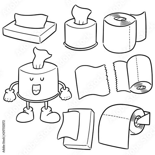 vector set of tissue paper