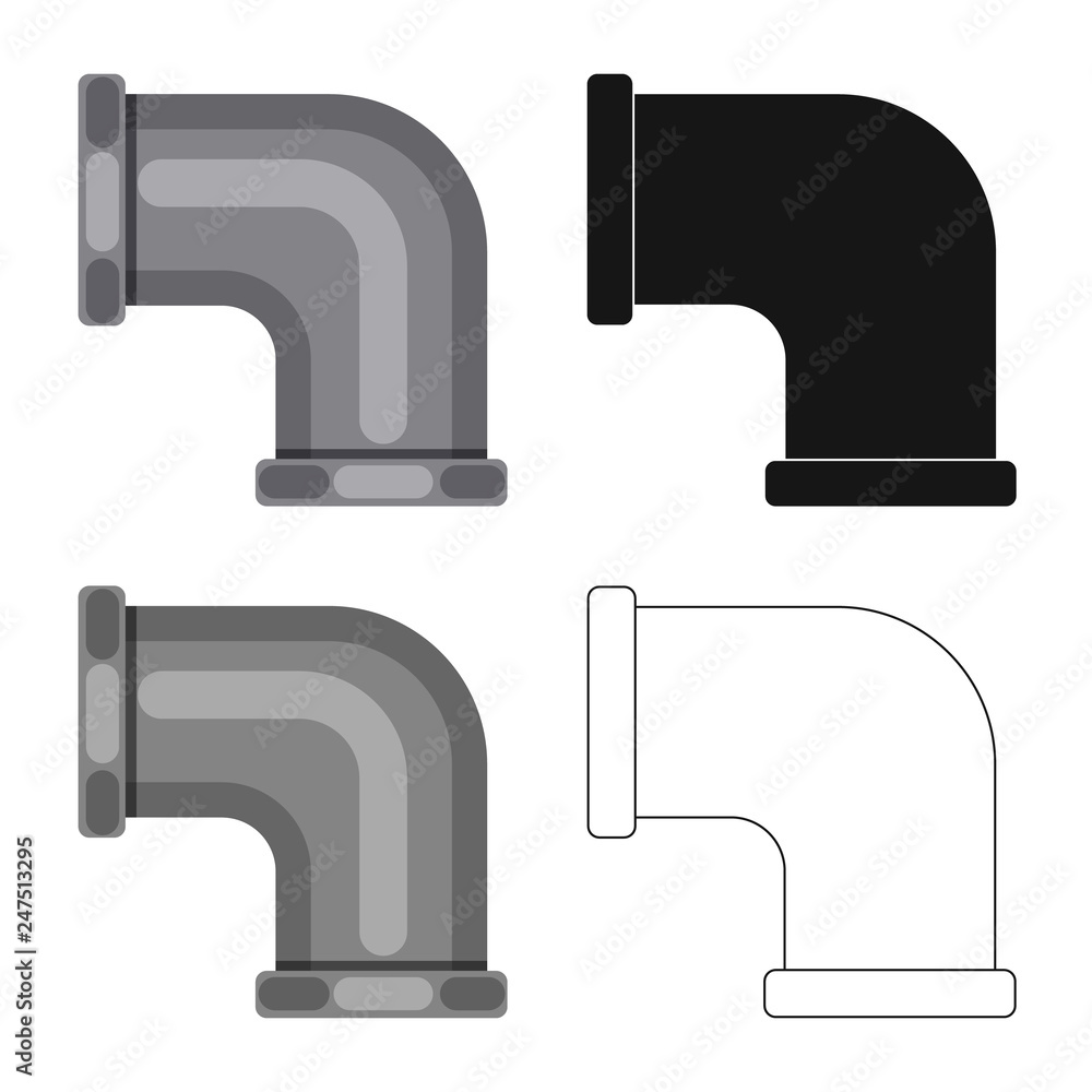 Vector illustration of pipe and tube sign. Collection of pipe and pipeline vector icon for stock. Vector illustration of pipe and tube sign. Collection of pipe and pipeline vector icon for stock.