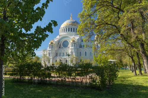 St. Nicholas naval Orthodox Cathedral in Kronstadt, St. Petersburg, Russia.