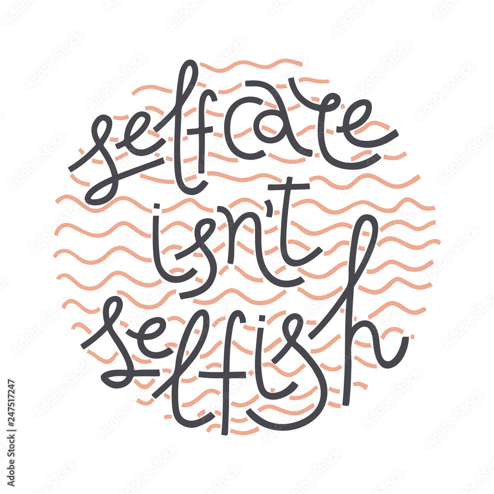 Quote about beauty and skin in doodle style Quote about beauty and skin in doodle style