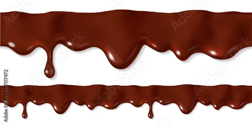 Seamless dripping melted chocolate