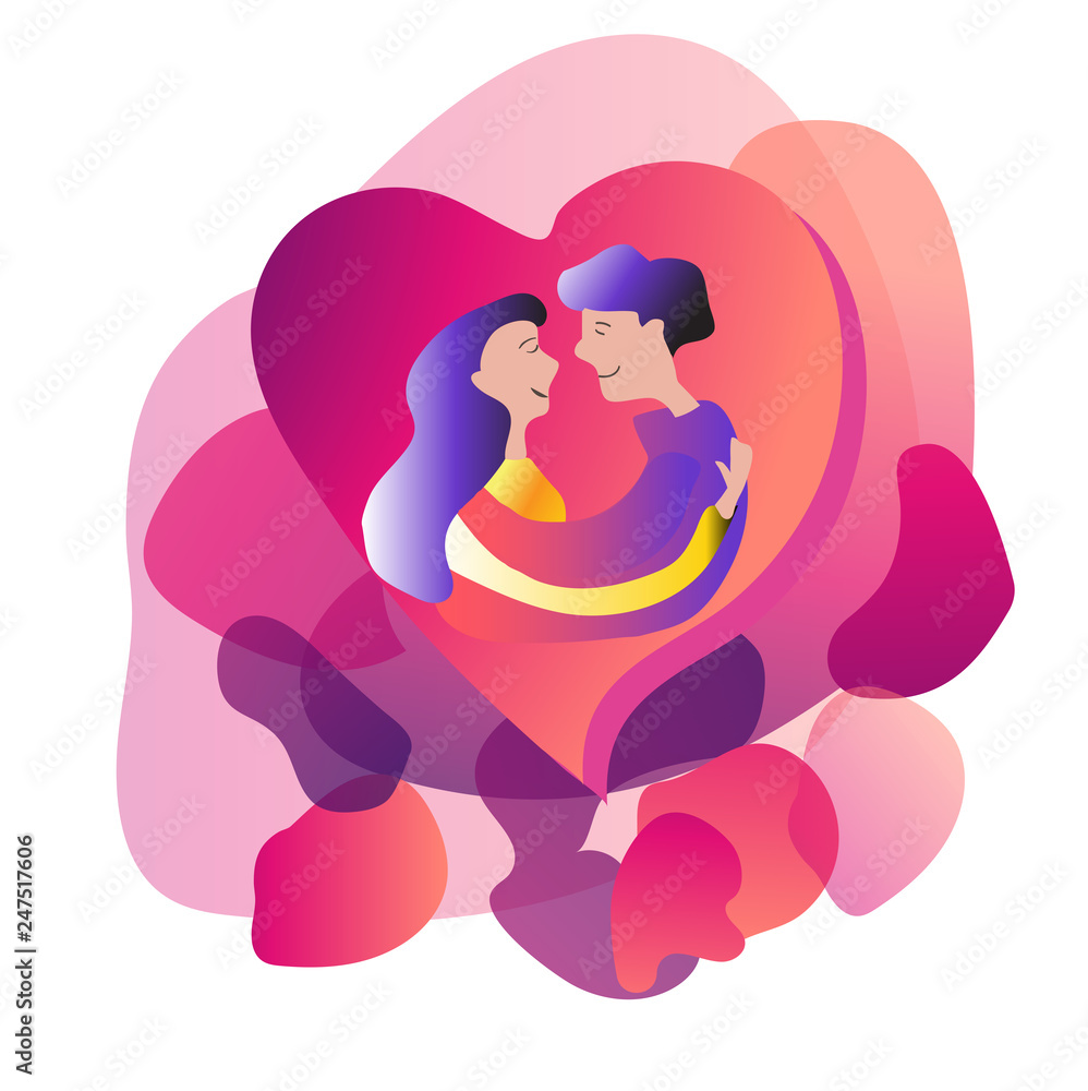 Beautiful young couple in love hugging. Beautiful young couple in love hugging.