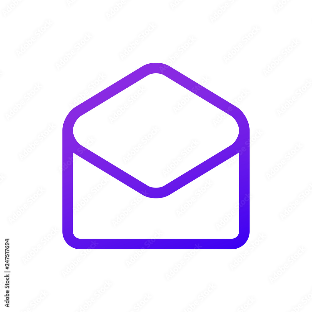 Purple message icon in the circle. Thin line. Purple message icon in the circle. Thin line.