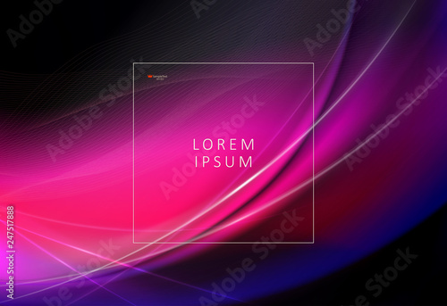 Pink dark design with smooth thin lines with glitter and gentle veil.