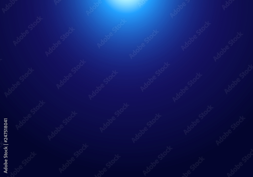 Obraz premium Abstract dark blue background with light from the top