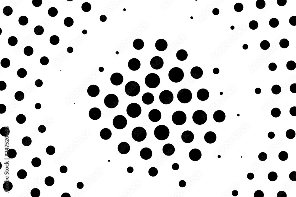 Black on white macro halftone texture. Oversized dotted ornament. Contrast dotwork surface for vintage effect. Black on white macro halftone texture. Oversized dotted ornament. Contrast dotwork surface for vintage effect.