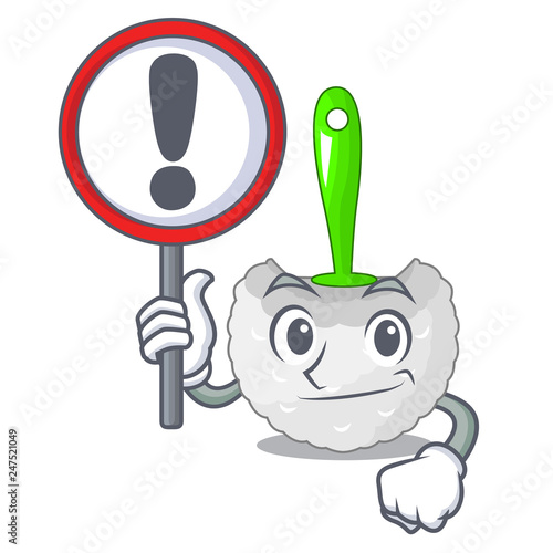With sign toilet brush in the character shape