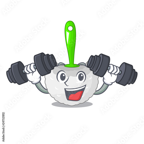 Fitness toilet brush in the character shape