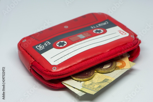 Wallpaper Mural A purse with cassette shape on white background Torontodigital.ca