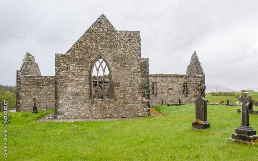 church ruin and graveyard