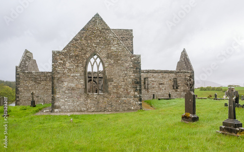 church ruin and graveyard