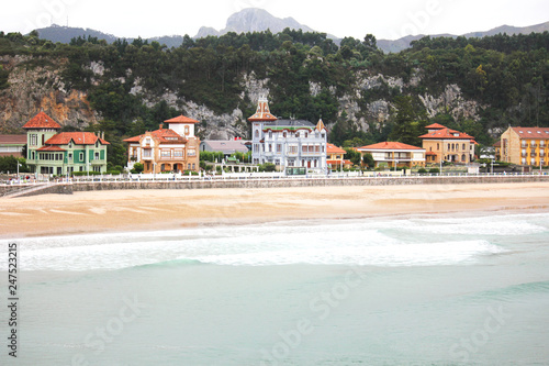 Panoramic view of Ribadesella beach in Asturias, Spain © MiniMoon Photo