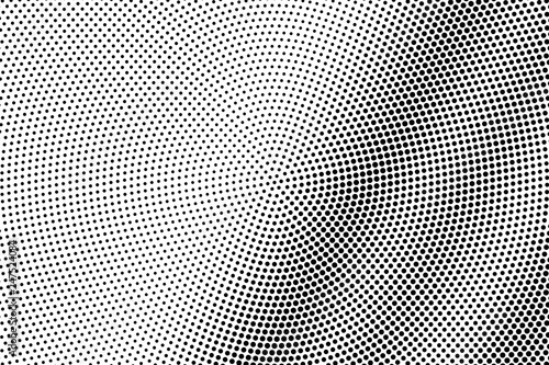 Black on white grunge halftone vector. Grungy dotted texture. Diagonal dotwork gradient. Monochrome halftone