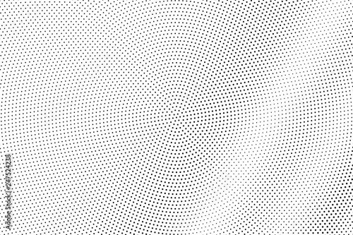 Black on white faded halftone vector. Digital dotted texture. Micro dotwork gradient for vintage effect.