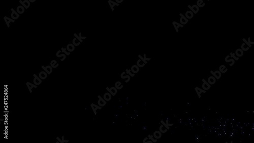 Magic purple butterfly flying horizontally with beautiful shining decoration. Alpha channel 4K motion graphic.