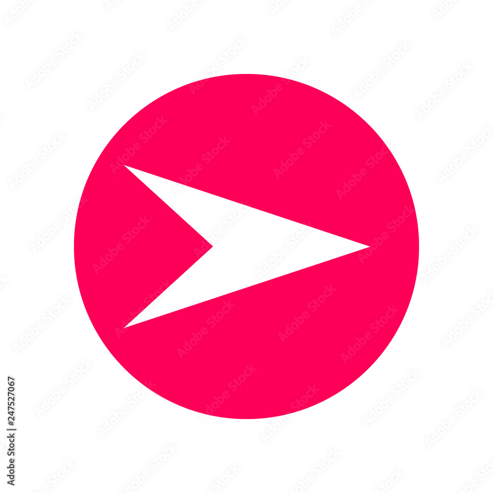 White right (next) arrow in red circle White right (next) arrow in red circle