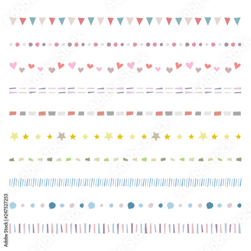 装飾 ライン 切り紙風  / vector eps 10 