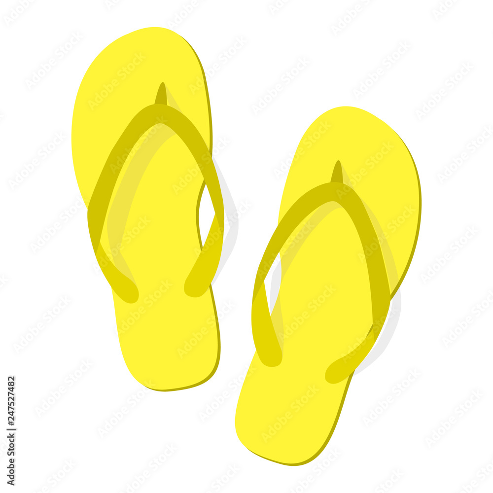 Yellow summer flip flops Yellow summer flip flops