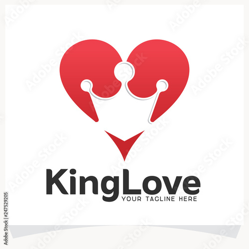 King Love Logo Design Template Inspiration