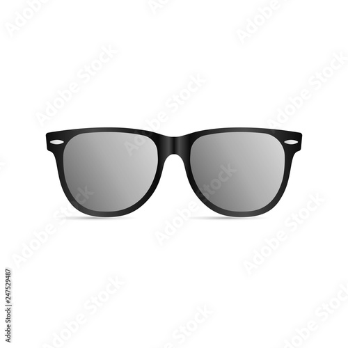 Sunglasses with black plastic frame