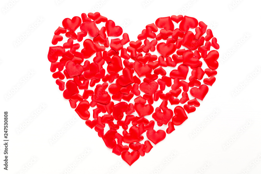 Valentines day background red hearts on white wooden background. Valentines day background red hearts on white wooden background.