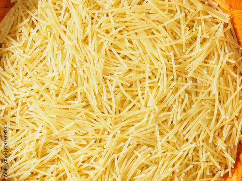 Small yellow macaroni, close-up