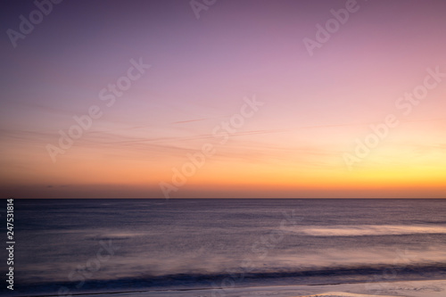 golden and pink skies over the mediterranean sea near valencia