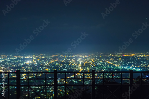 Chiang Mai city night view point. photo