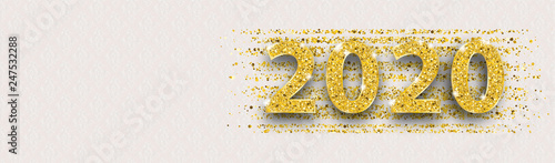 Long Noble Banner Ornaments 2020 Gold