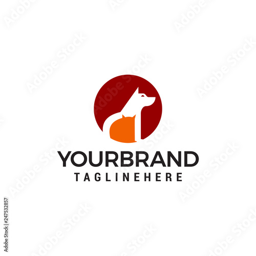 Dog and Cat Logo Vector Design Template