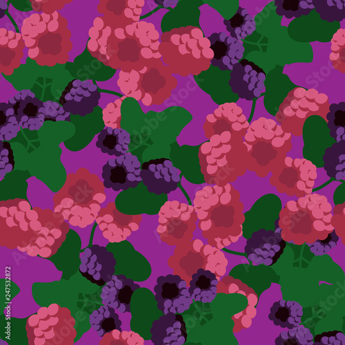 blackberry and raspberry pattern