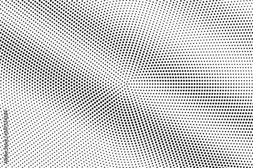 Black on white pale halftone texture. Dotted vector background. Diagonal dotwork gradient. Monochrome halftone overlay
