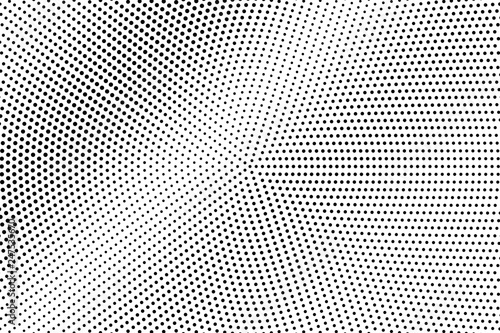 Black on white centered halftone texture. Micro dotwork gradient. Dotted vector background. Monochrome halftone overlay